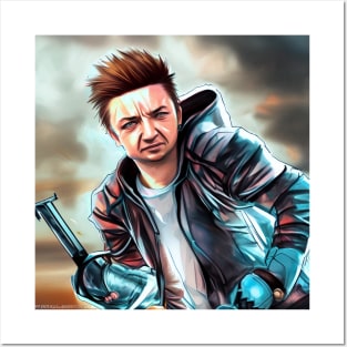 Anime illustration of Jeremy Renner Posters and Art